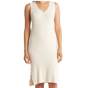 Magaschoni cream color sleeveless sweater dress Size Large